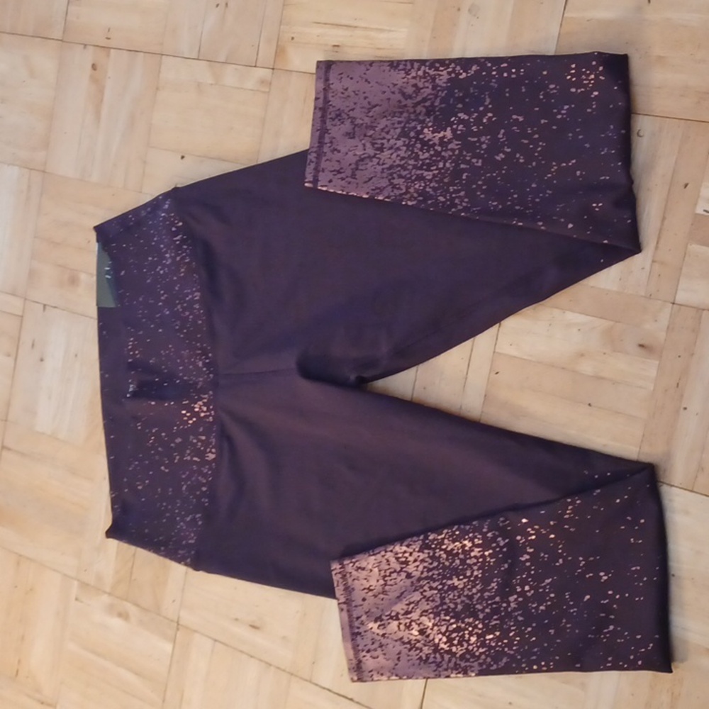Z by Zobha shine leggings sheer proof high waisted moisture wicking
